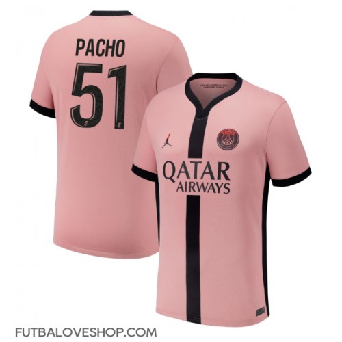 Dres Paris Saint-Germain Willian Pacho #51 Tretina 2024-25 Krátky Rukáv